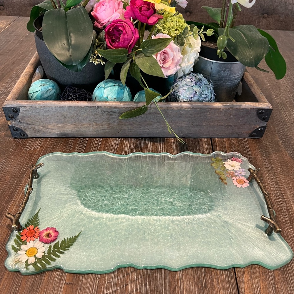 Floral Resin Tray